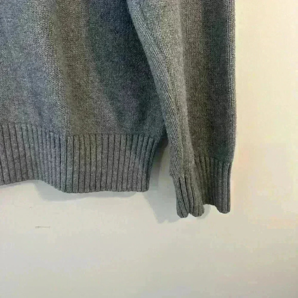 Eddie Bauer Gray Knit Henley Pullover Sweater Men's Size Large - Picture 4 of 15